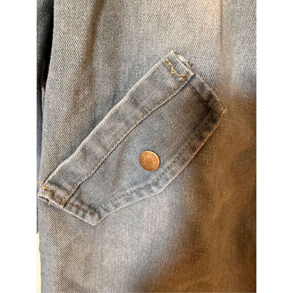 80's Vintage Denim Field Jacket With Commanding Officer Patch - Picture 8 of 9